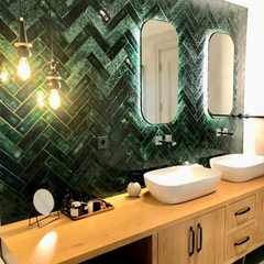 6.5x21x5 cm Terracotta Emerald El Yapımı Dekor