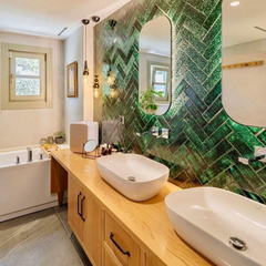 6.5x21x5 cm Terracotta Emerald El Yapımı Dekor