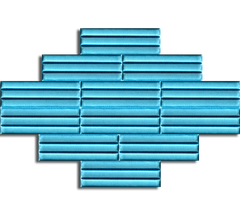 7x21 Bambu Turkuaz Çatlak Sır El Yapımı Seramik
